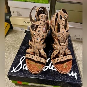 Sam Edelman leather studded sandals size 10